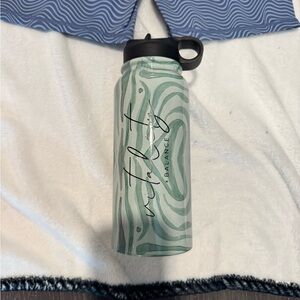 Green Board Shorts with Artistic Design